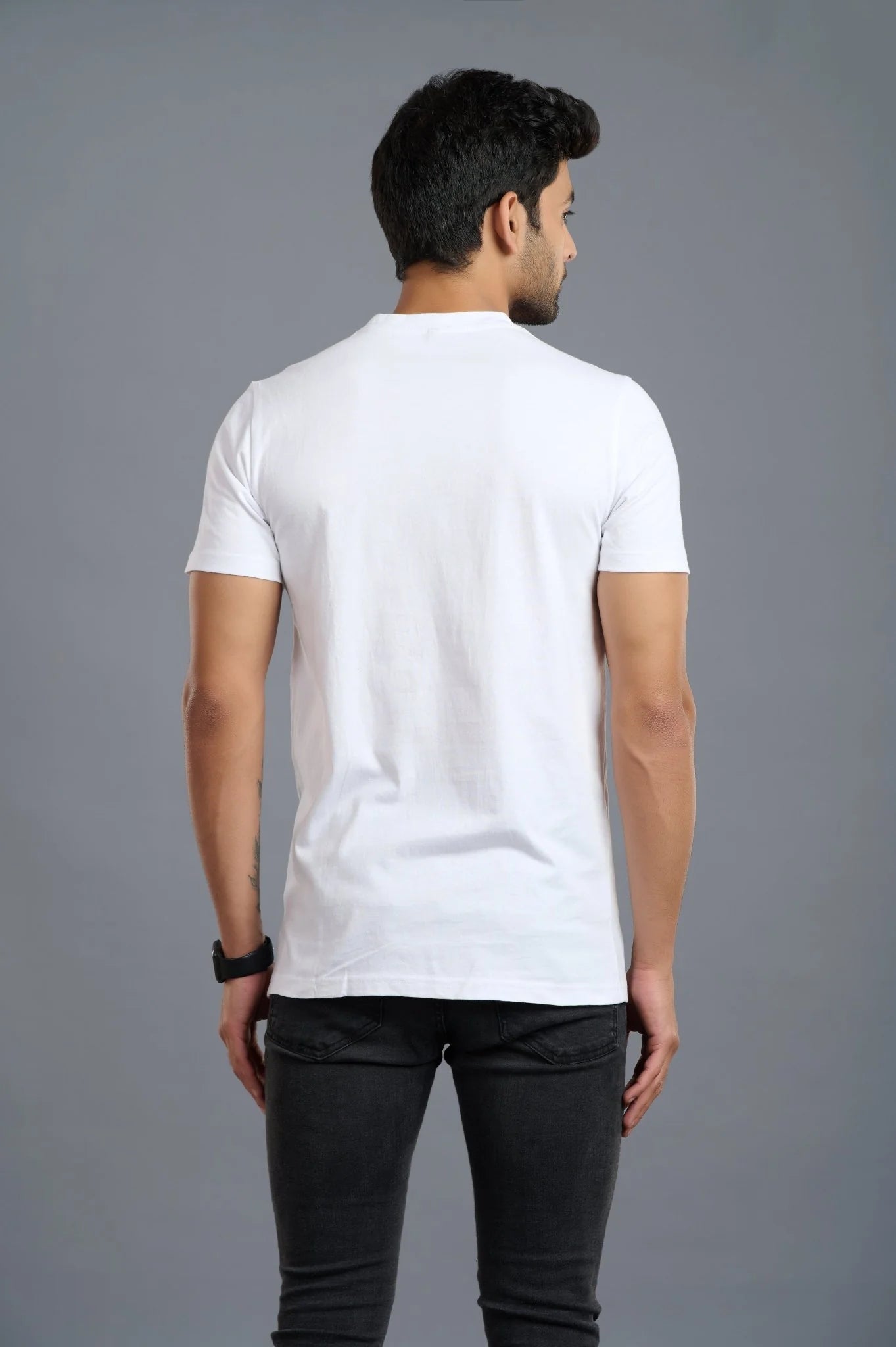 White Printed Regular Fit Tee